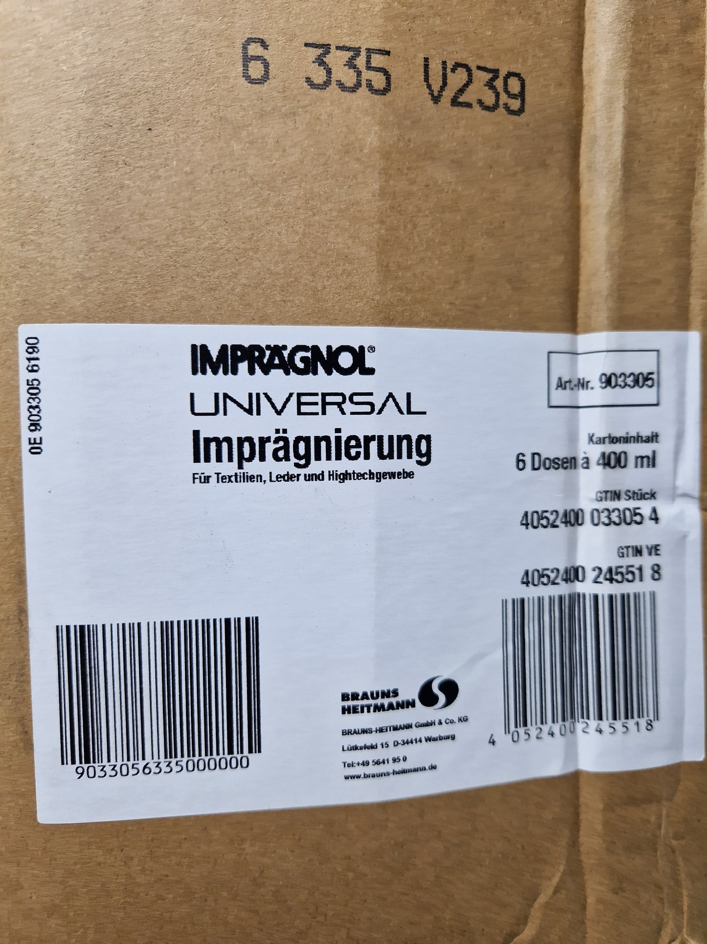 IMPRÄGNOL Universal Impregnation Spray 400 ml  (Request price)