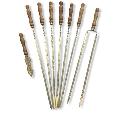 Gorillas BBQ BoyScout skewer set in tarpaulin case (Request price)