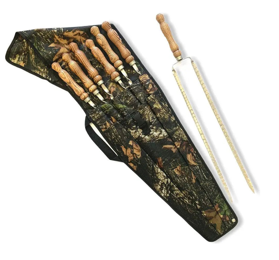 Gorillas BBQ BoyScout skewer set in tarpaulin case (Request price)