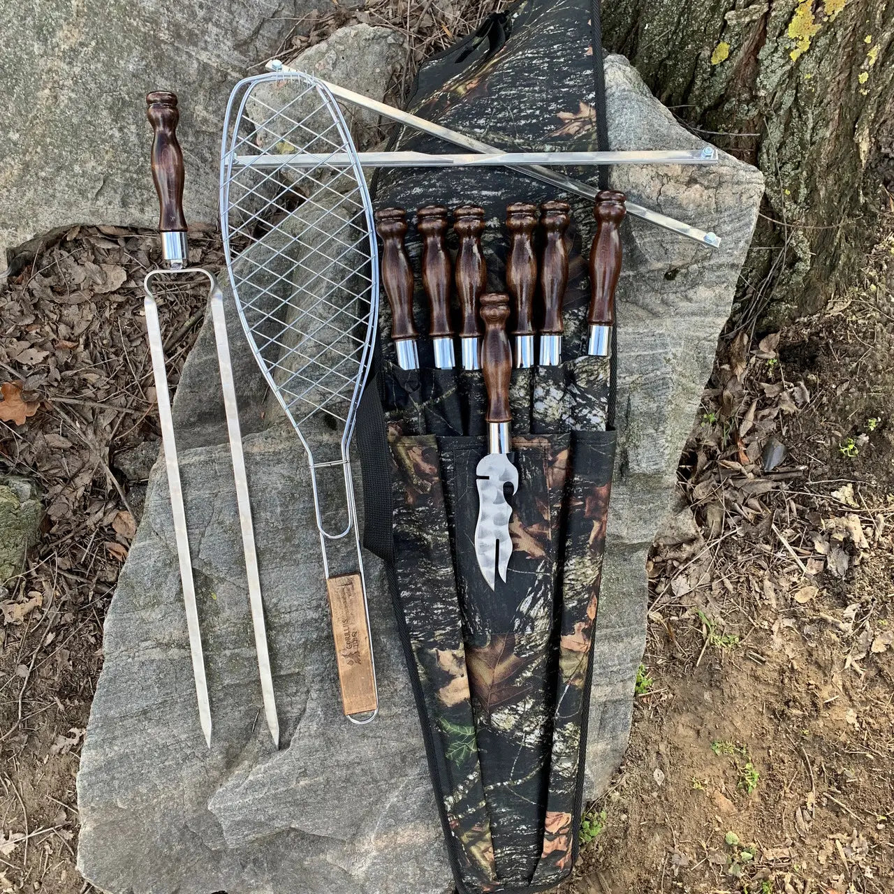 Gift skewers in tarpaulin case Hunter Gorillas BBQ (Request price)