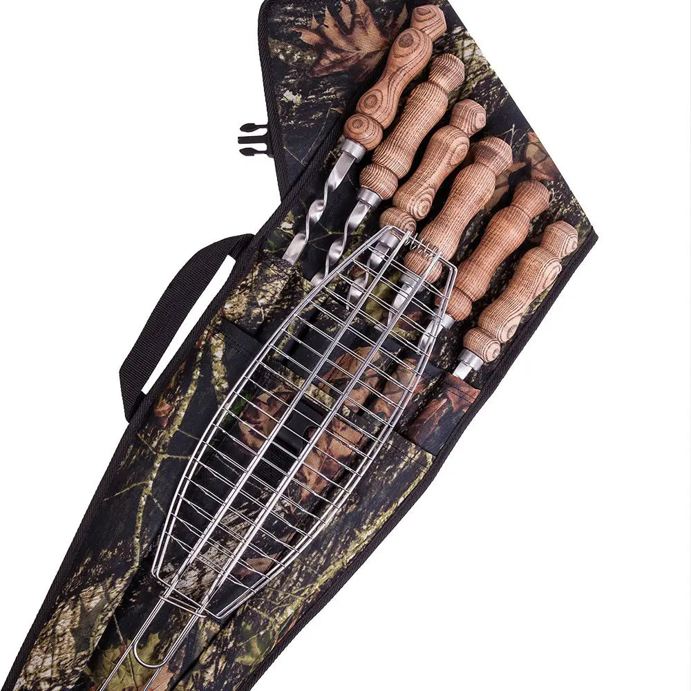 Gorillas BBQ shish kebab set Jaeger in tarpaulin case (Request price)