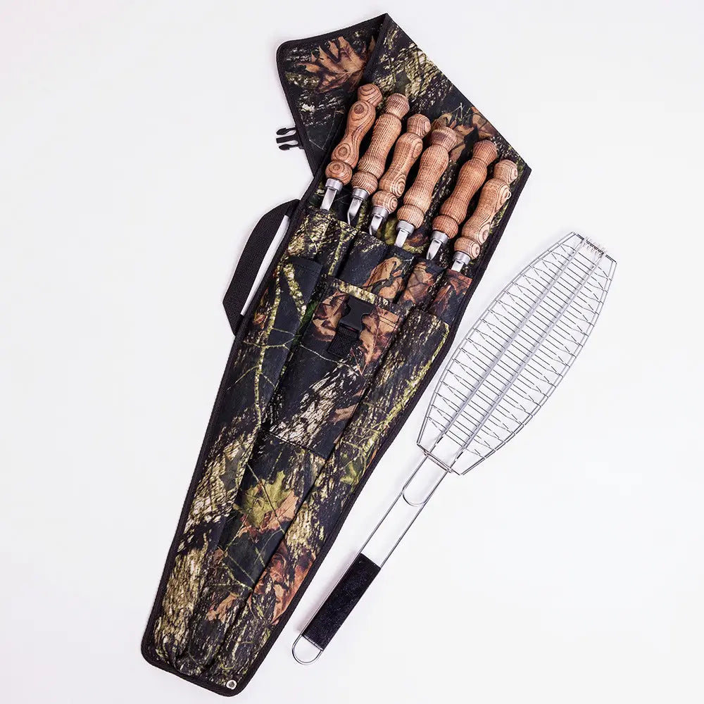 Gorillas BBQ shish kebab set Jaeger in tarpaulin case (Request price)