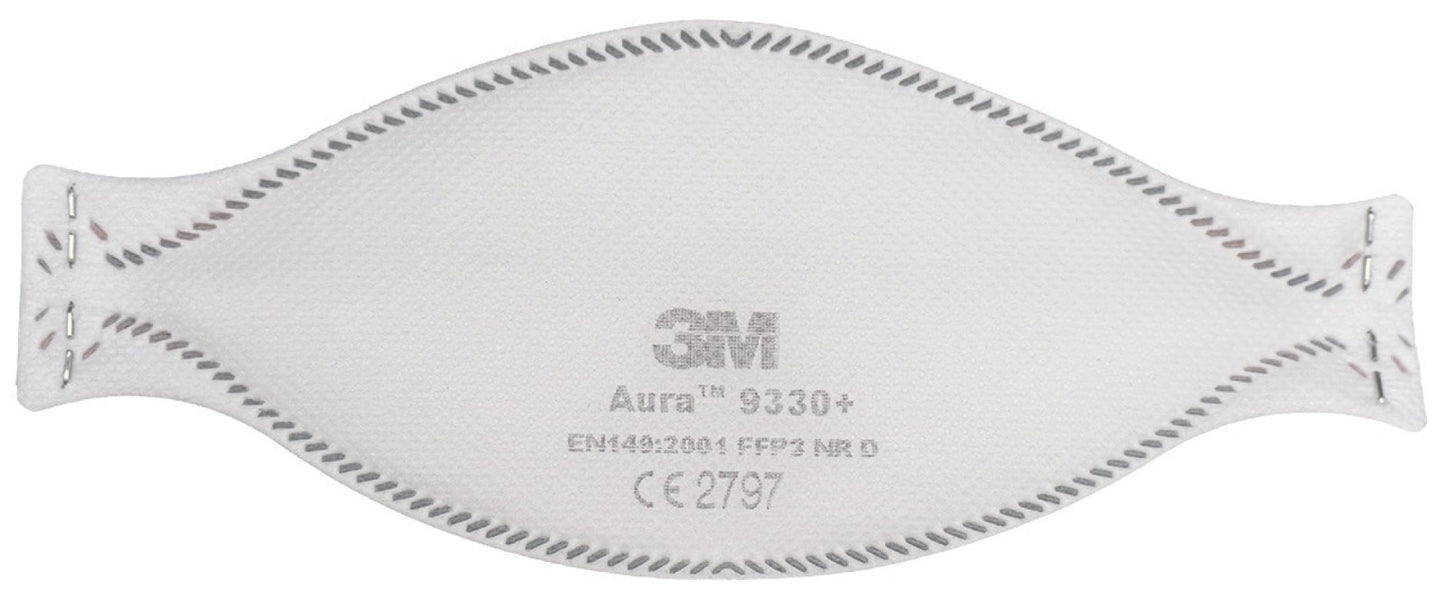 3M™ Aura™ Particulate Respirator, FFP3, without valve, 9330+  (Request price)