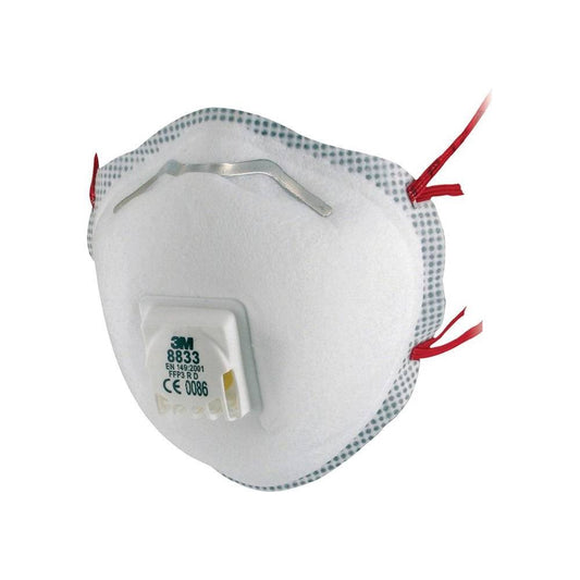 3M™ Particulate Respirator, FFP3, Valved, 8833  (Request price)