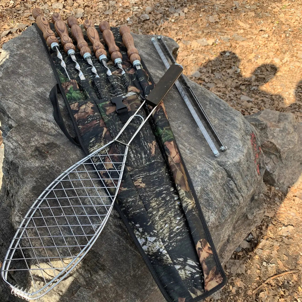 Gorillas BBQ shish kebab set Jaeger in tarpaulin case (Request price)