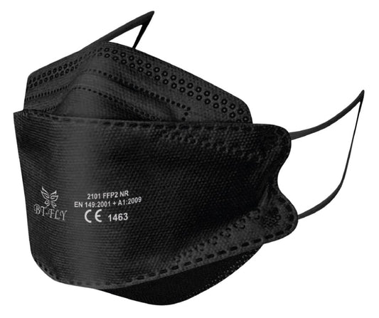 BT-FLY FFP2 Face Masks / Mouth Masks - black, individually wrapped, model: butterflies  (Request price)