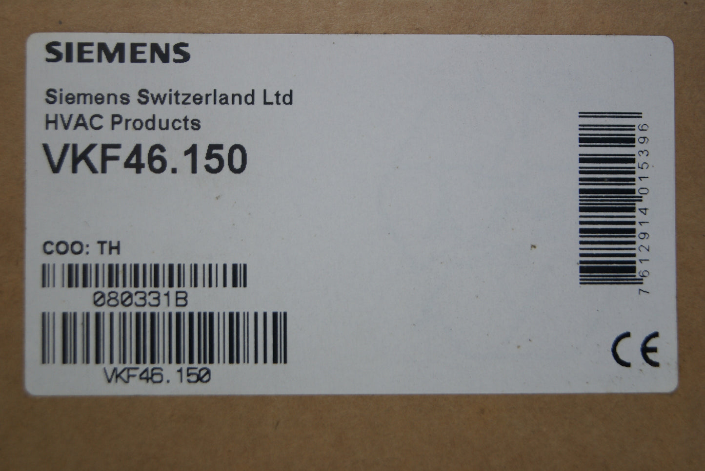 Absperrklappe, Flansch, PN6/10/16, DN150, kvs 2100, dicht schließend, Siemens VKF46.150
