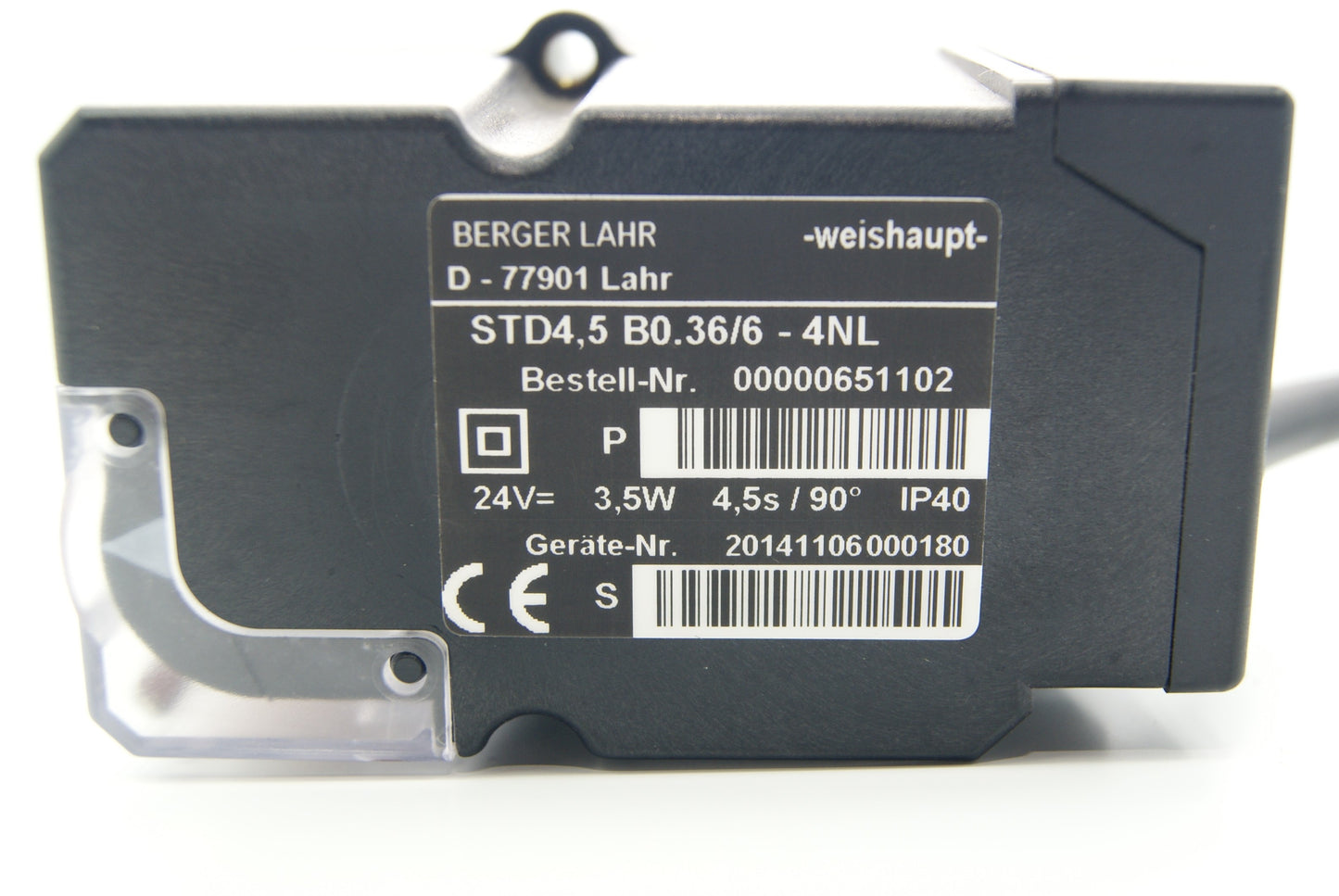 Weishaupt Schrittmotor STD 4,5 24V B0,36/6 4NL - 651102, SCHNEIDER ELECTRIC/ BERGER LAHR