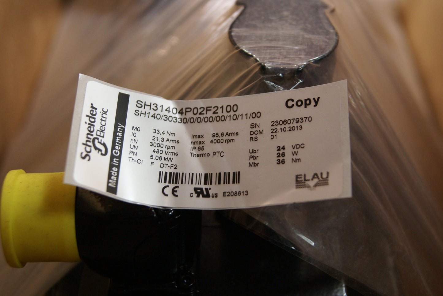 SERVOMOTOR SH3 140 33,4NM Schneider SH31404P02F2100