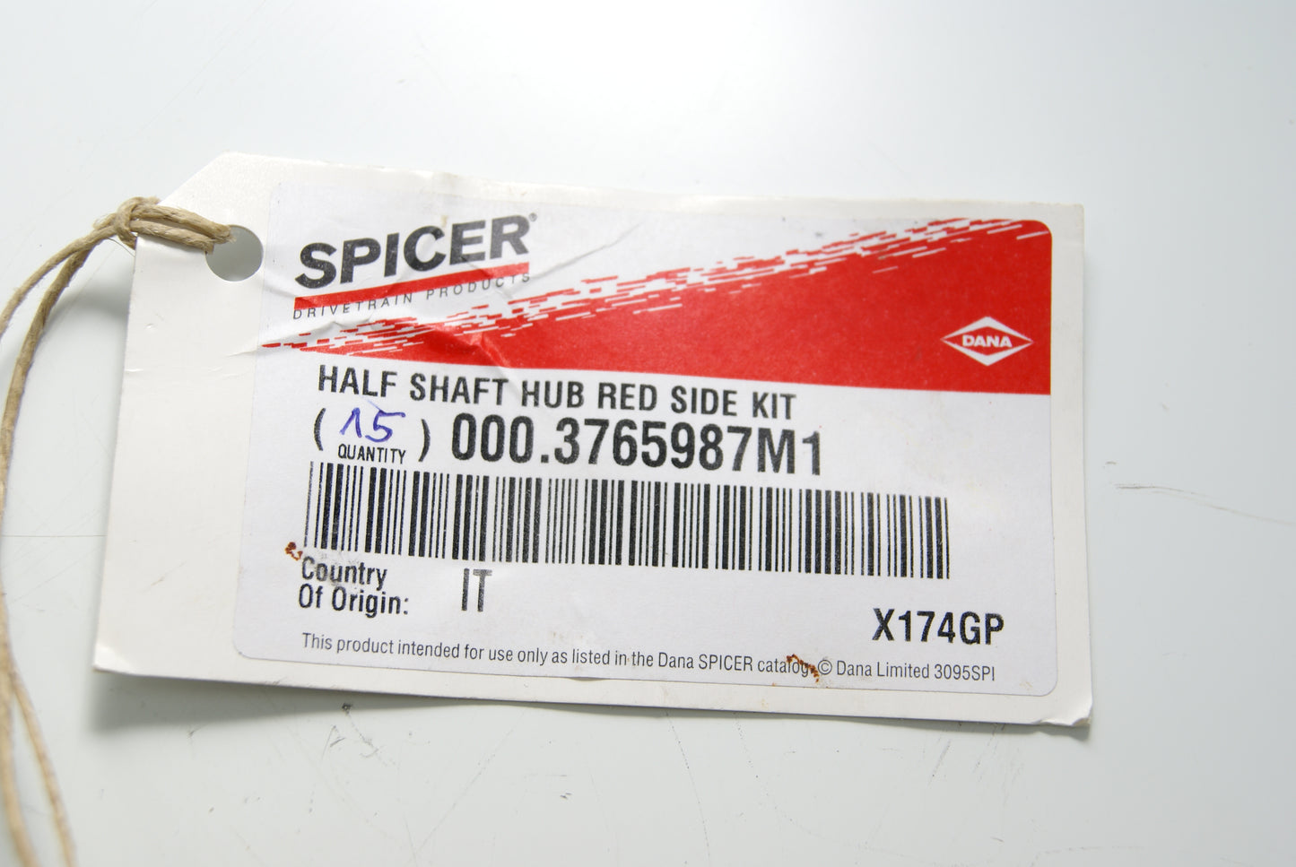 Spicer Dana 000.3765987M1 Halbwellen-Nabenreduzierungsseite