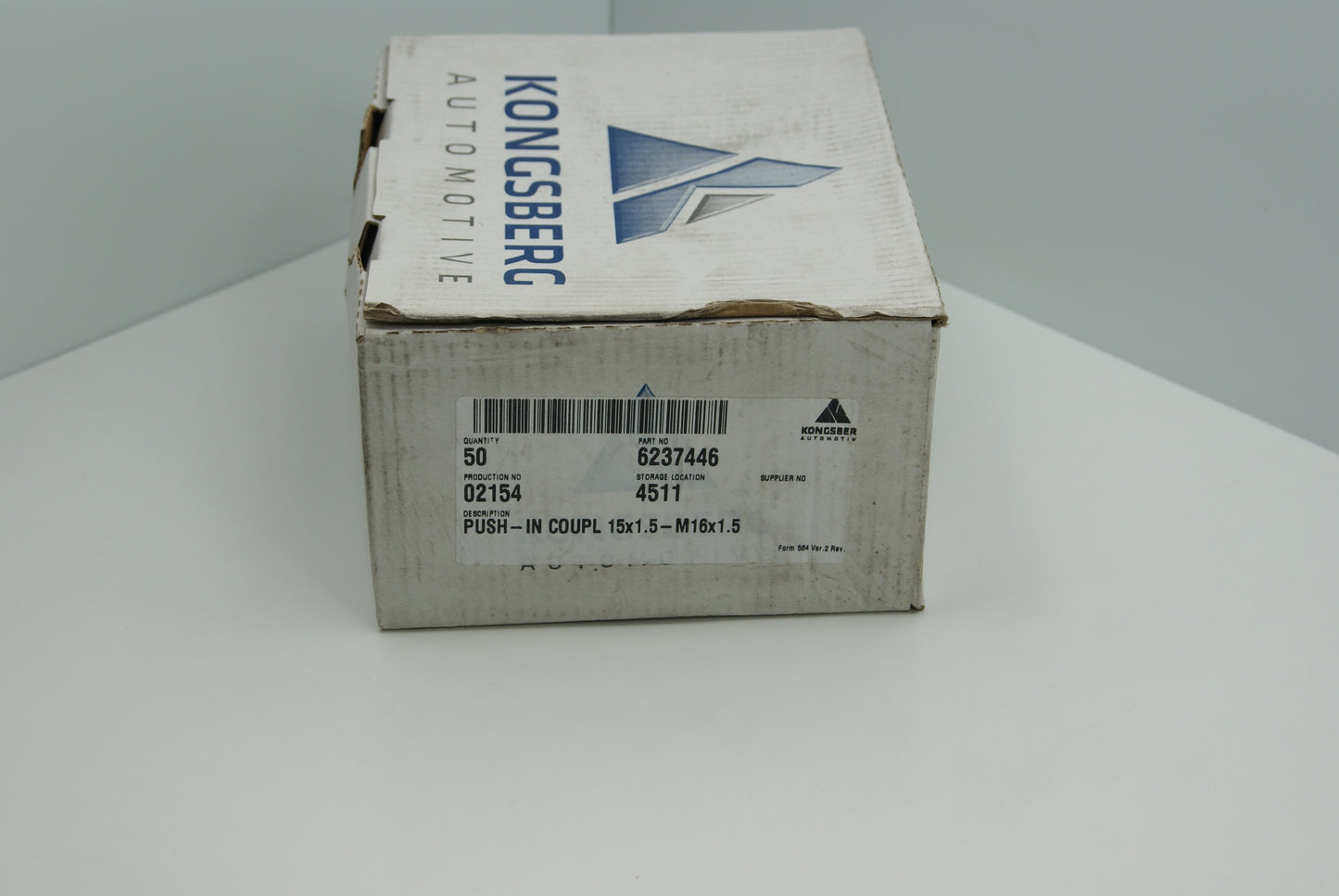 Kongsberg 6237446 Fitting M16x1,5/15x1,5