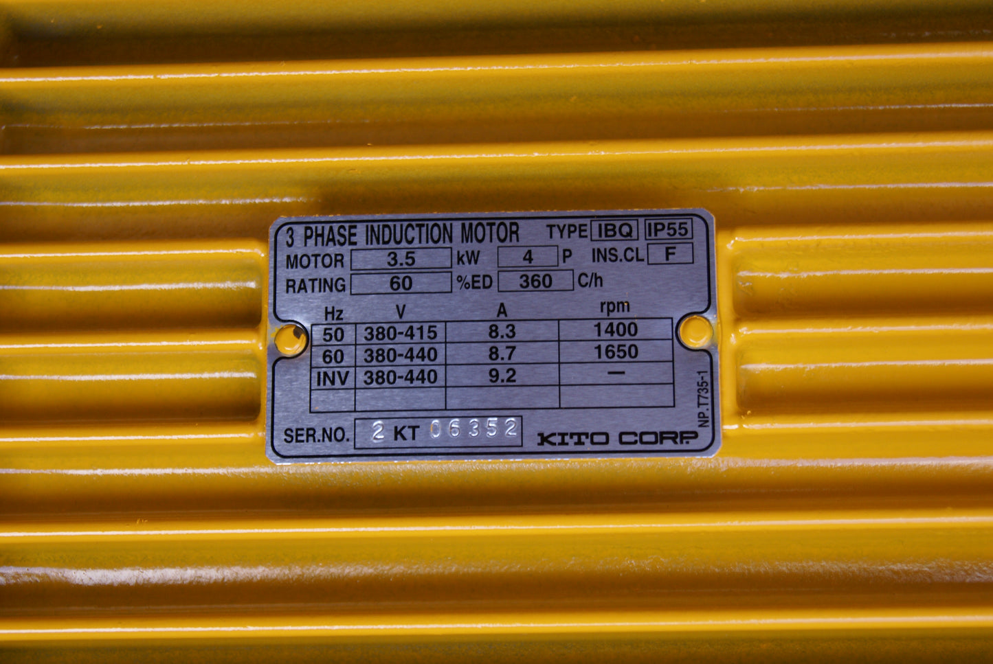 Two-speed electric chain hoist ER2-050IS 5 tons, KITO (Request price)
