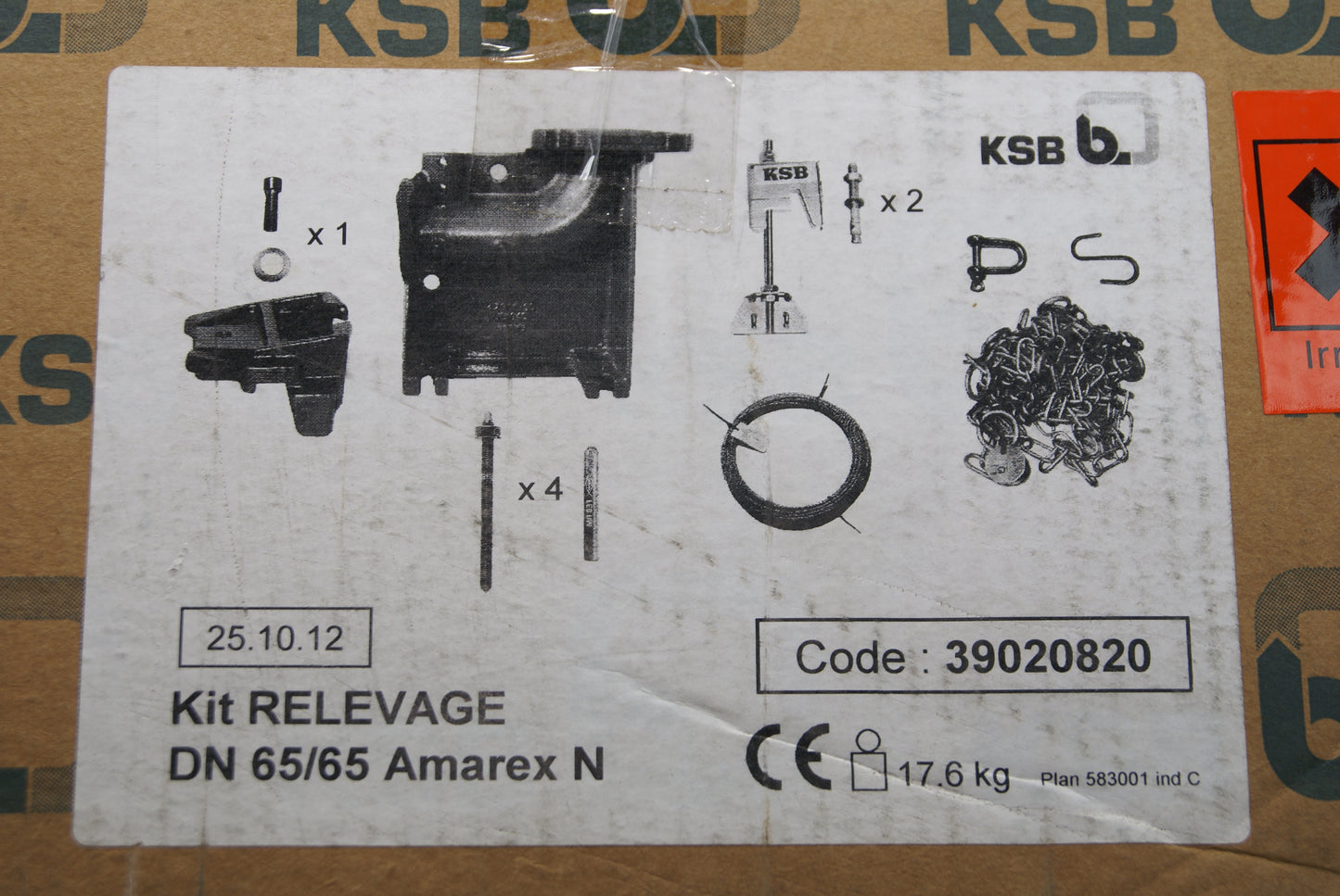 KSB 39020820 Kit Relevage DN 65/65 Amarex  (Request price)