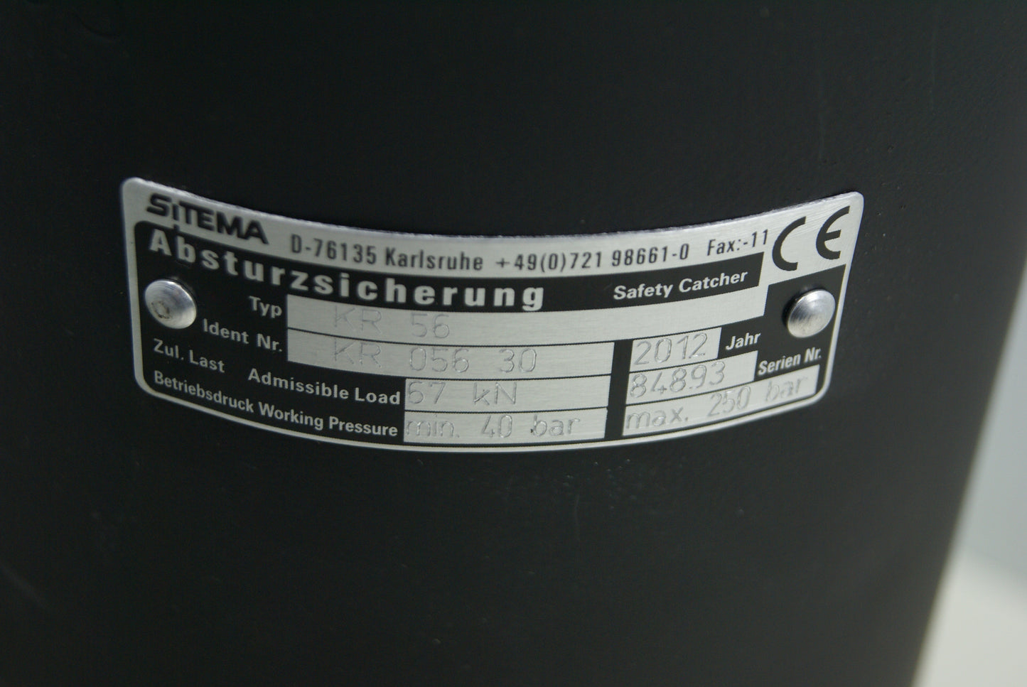 Fall protection SITEMA KR 56, SITEMA Safety Catchers KR 056 30  (Request price)