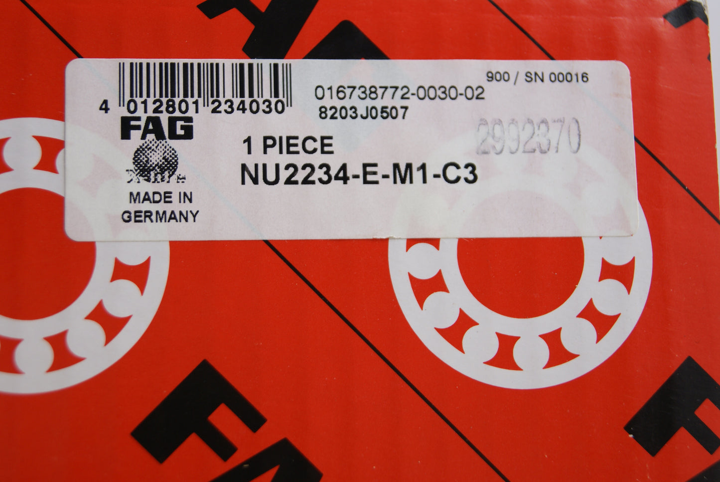 Cylindrical roller bearings FAG NU2234-E-M1-C3, 224143 185 7  (Request price)