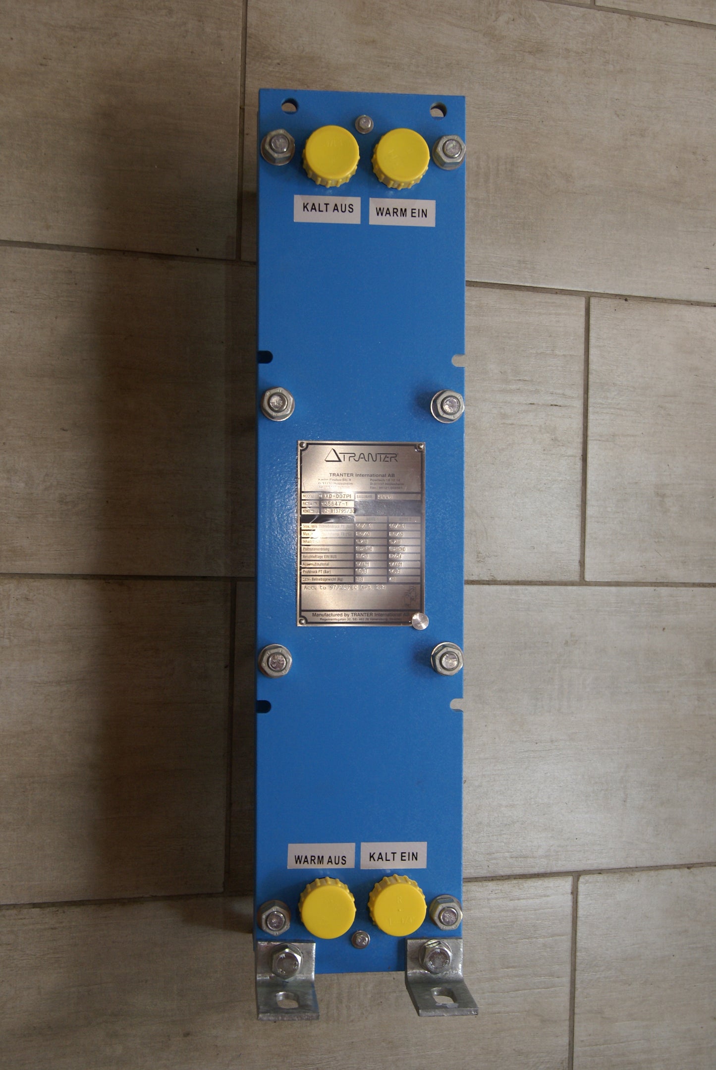 Plattenwärmetauscher Tranter GXD-007PI