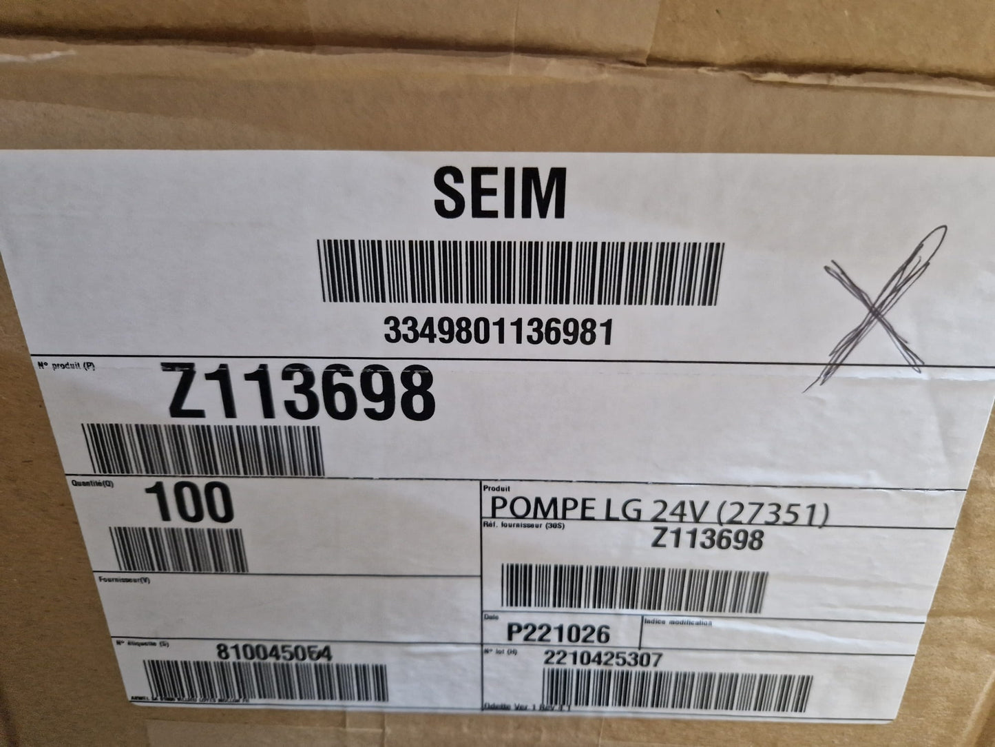 Windshield washer pump SEIM Z 113698, FEBI 27351  (Request price)