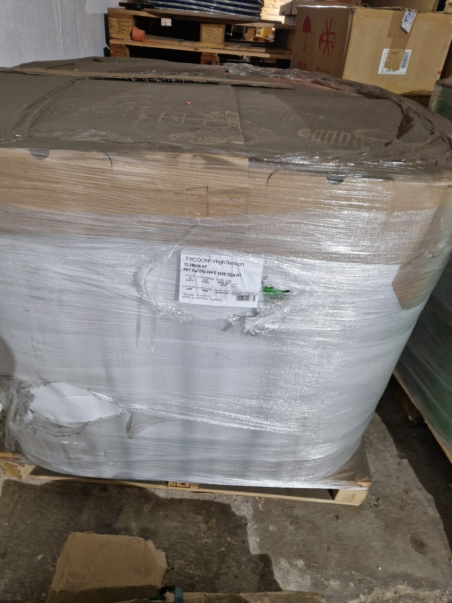POLYESTER STRAPPING - TYCOON® HighTension 12-3M100 HT PET 0,472x0,024 E 16x6 OGN HT (Request price)