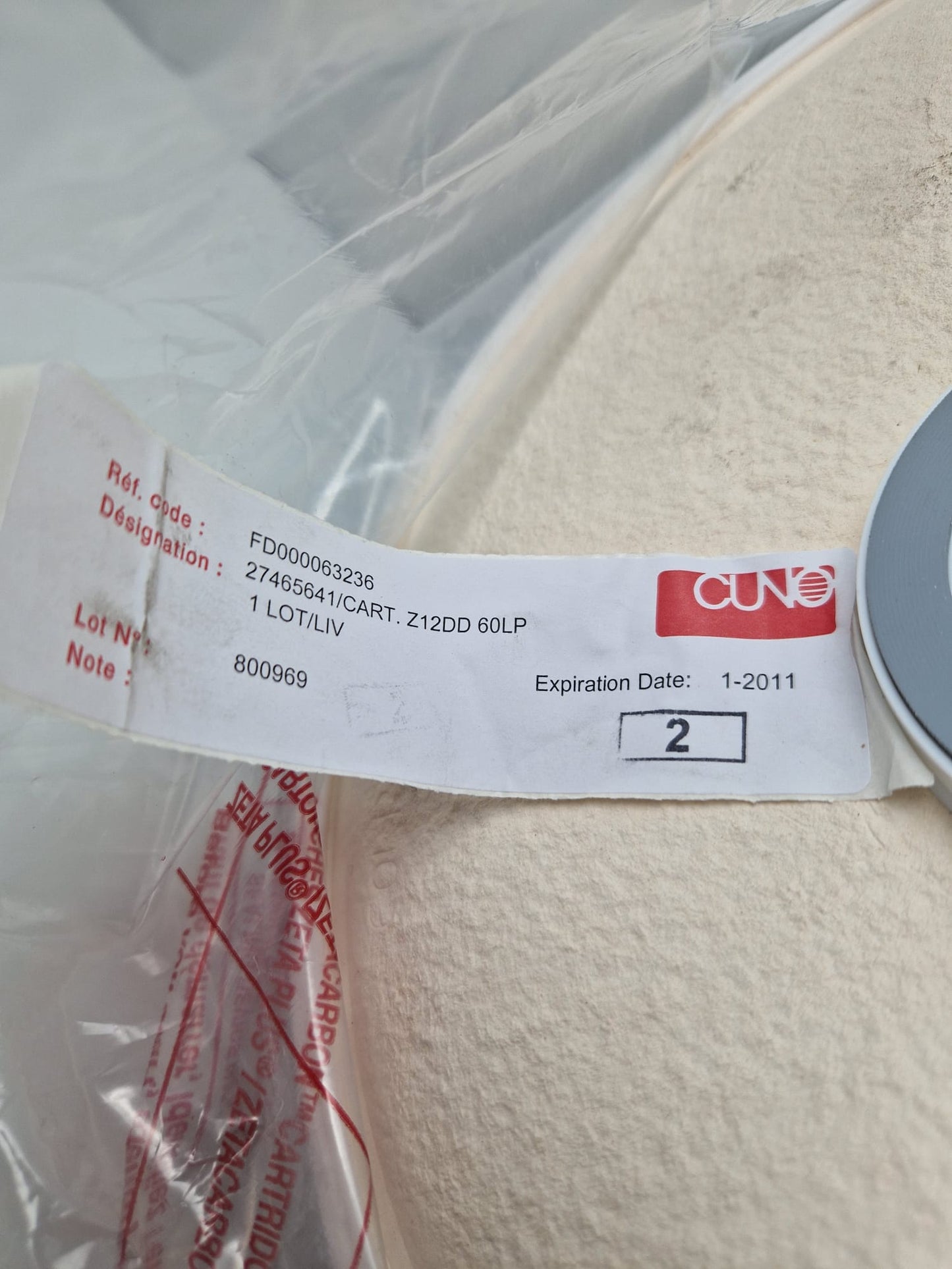 CUNO Z12DD 60LP 1LOT/LIV FD-0000-6323-6  (Request price)