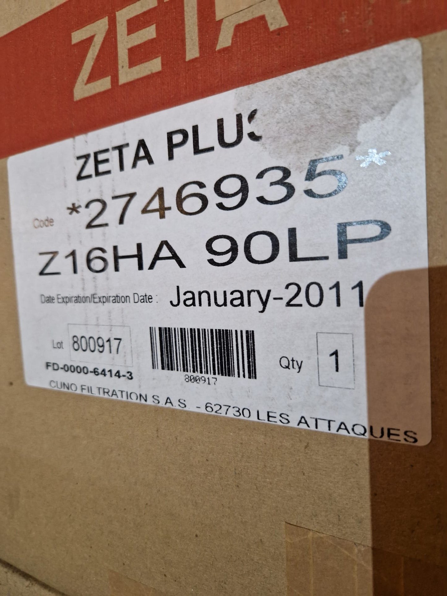 ZETA PLUS Z16HA 90LP filter FD000064143  (Request price)