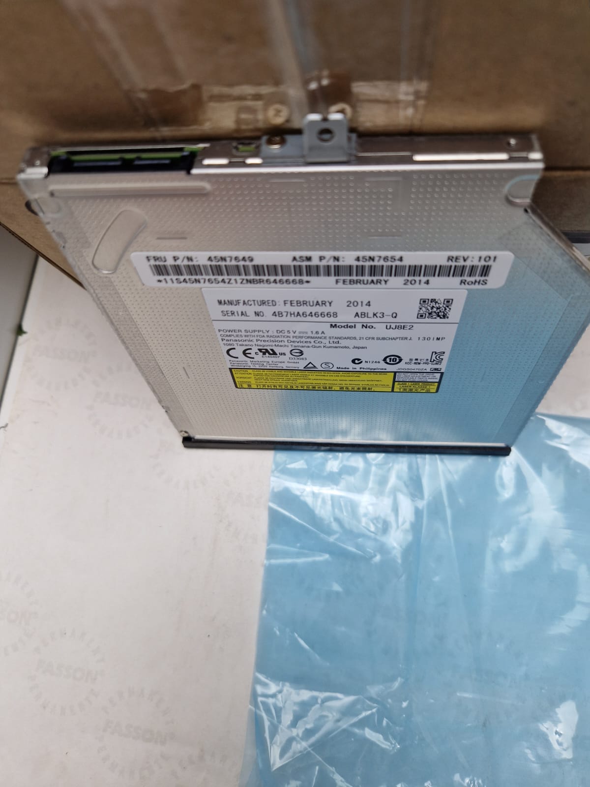 Panasonic UJ8E2 DVD Burner Drive Ultra Slim Bezel (Request price)