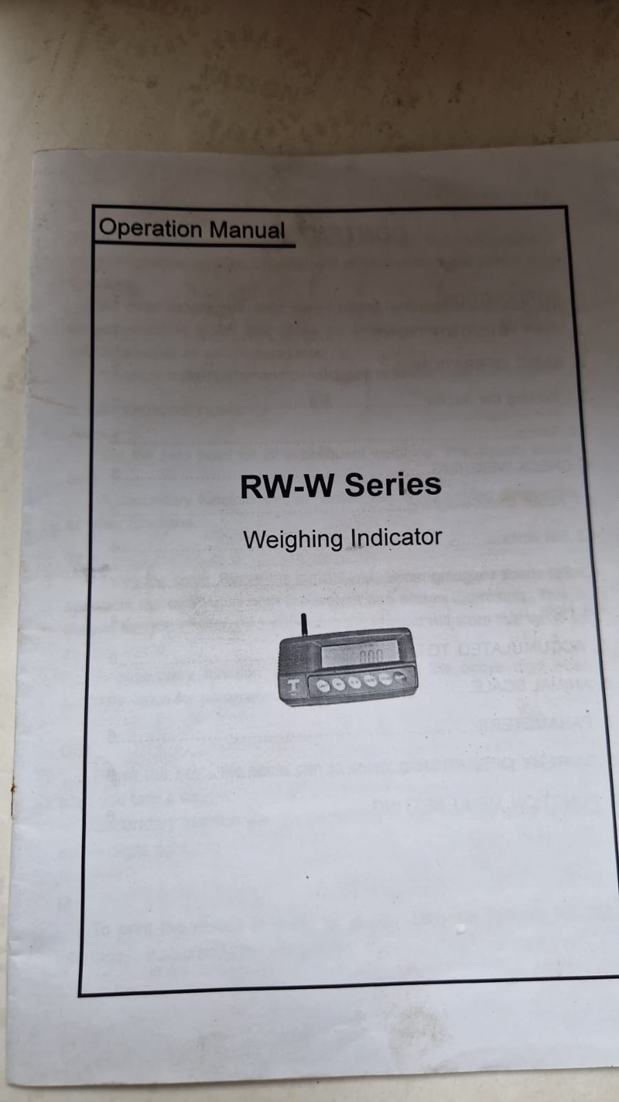 Weighing Indicator / Dynamometrs RW-W (KIT-II)  (Request price)