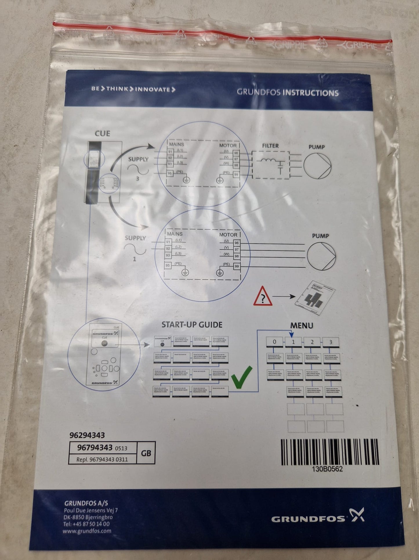 Grundfos CUE 3X380-500V IP20 0.75KW 2.4 (96754676)  (Request price)