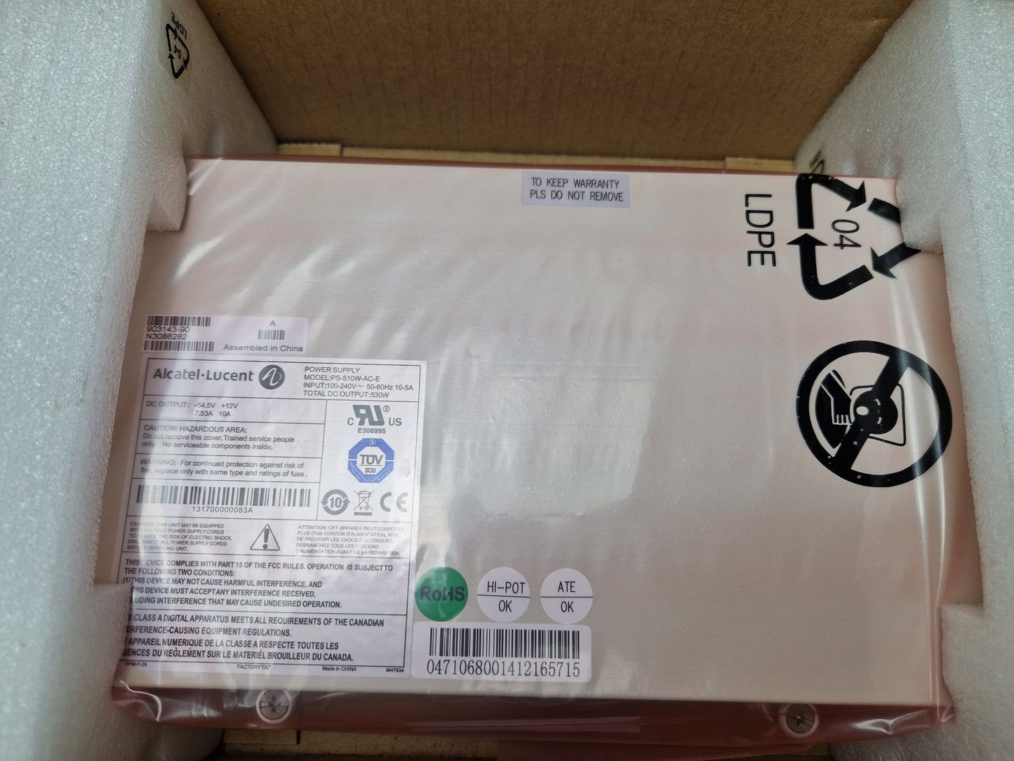 Alcatel-Lucent PS-510W-AC-E, 903143-90  (Request price)