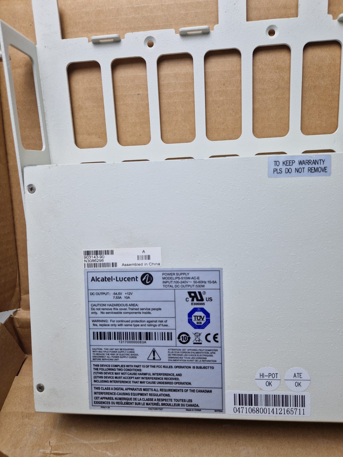 Alcatel-Lucent OS6850-RPS 902423-90  (Request price)