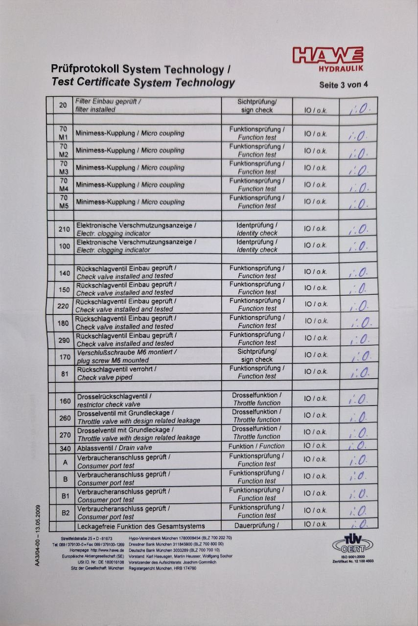 HAWE  Hydraulikaggregat Typ 13-075-H-00-02  (Request price)