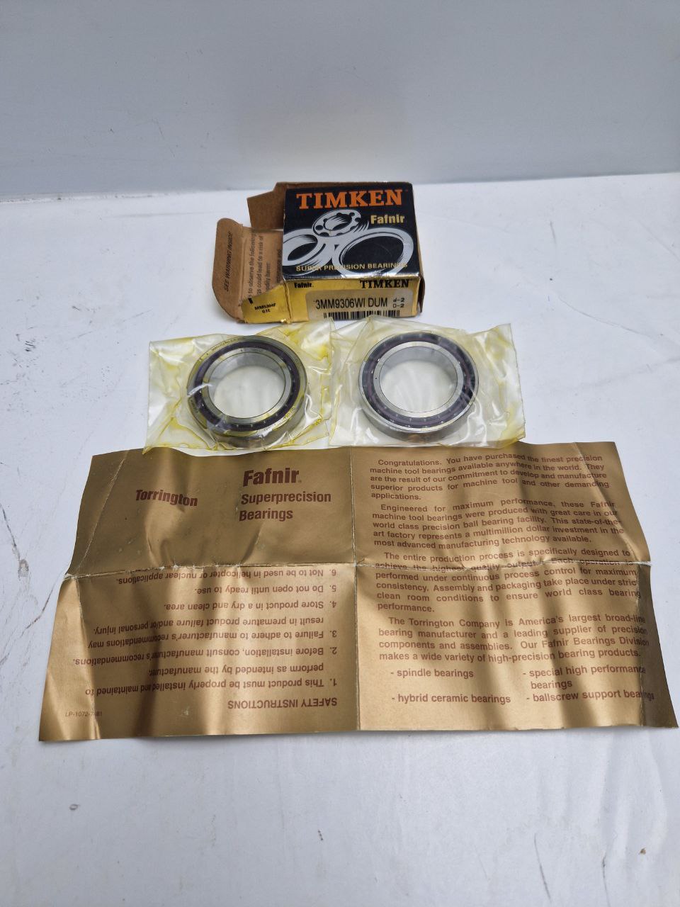 TIMKEN FAFNIR 3MM9306 WI CR DUM BRG (Request price)