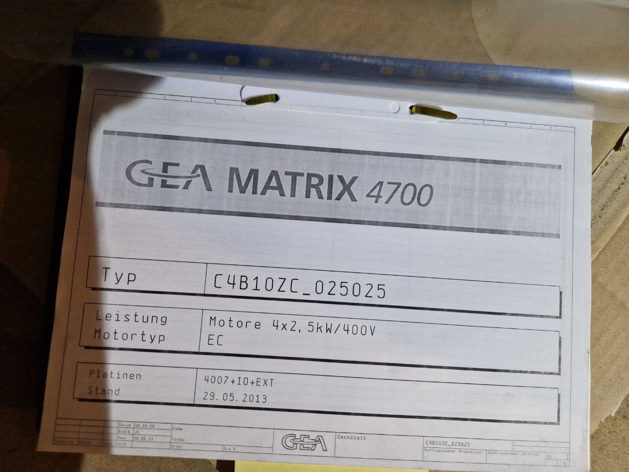 GEA MATRIX 4700 (Request price)