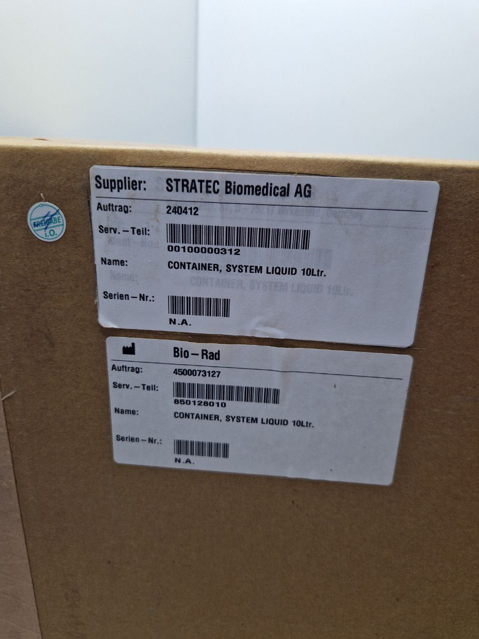 CONTAINER, SYSTEM FLUID 10Ltr.  00100000312 / 850128010  (Request price)