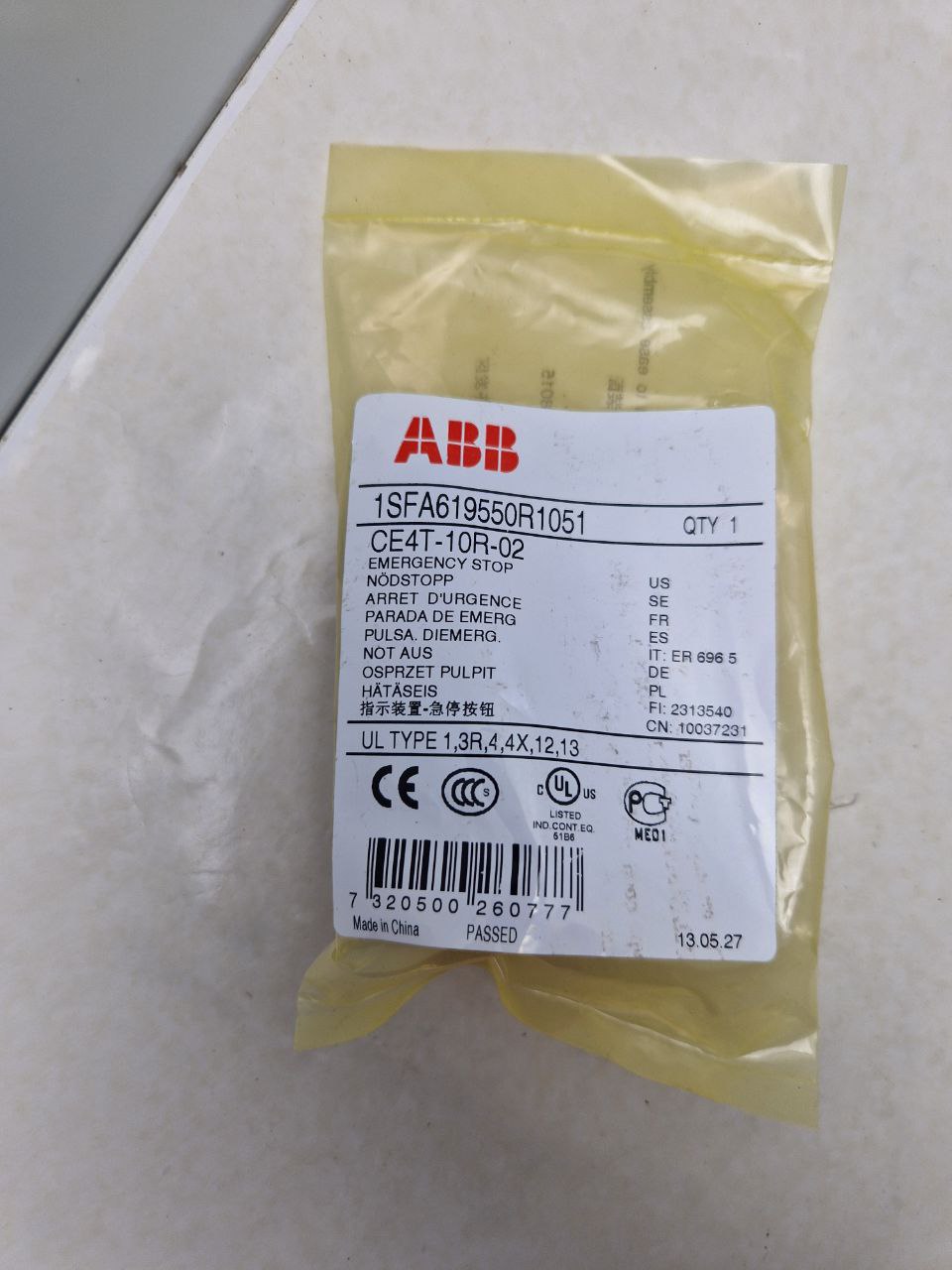 ABB 1SFA619550R1051 CE4T-10R-02 EMERGENCY STOP
