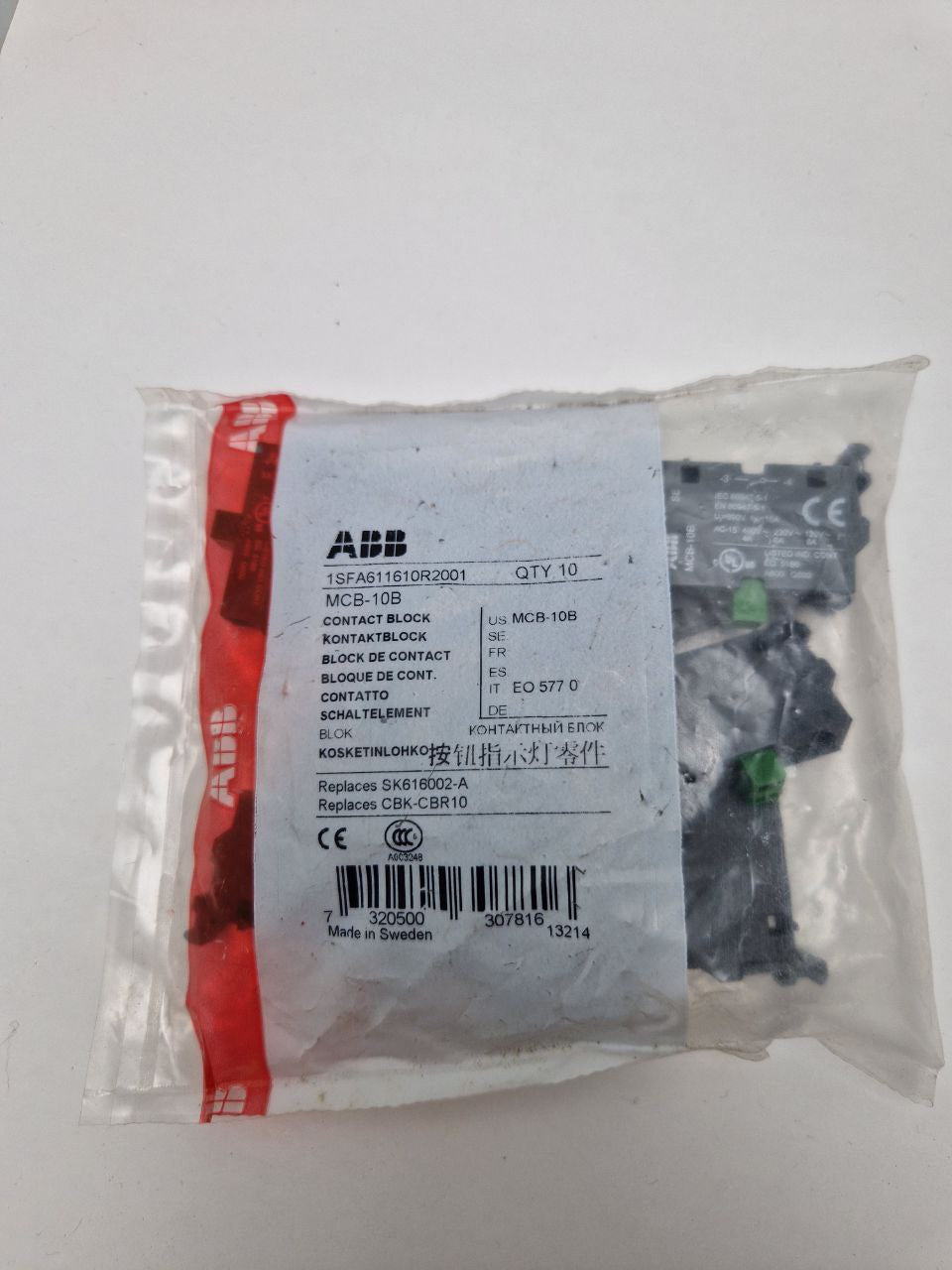 ABB 1SFA611610R2001, MCB-10B Contact Block