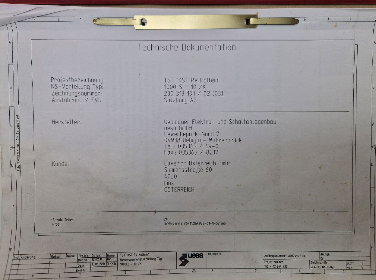 Tool kit for low-voltage distributions A20, uesa (Request price)