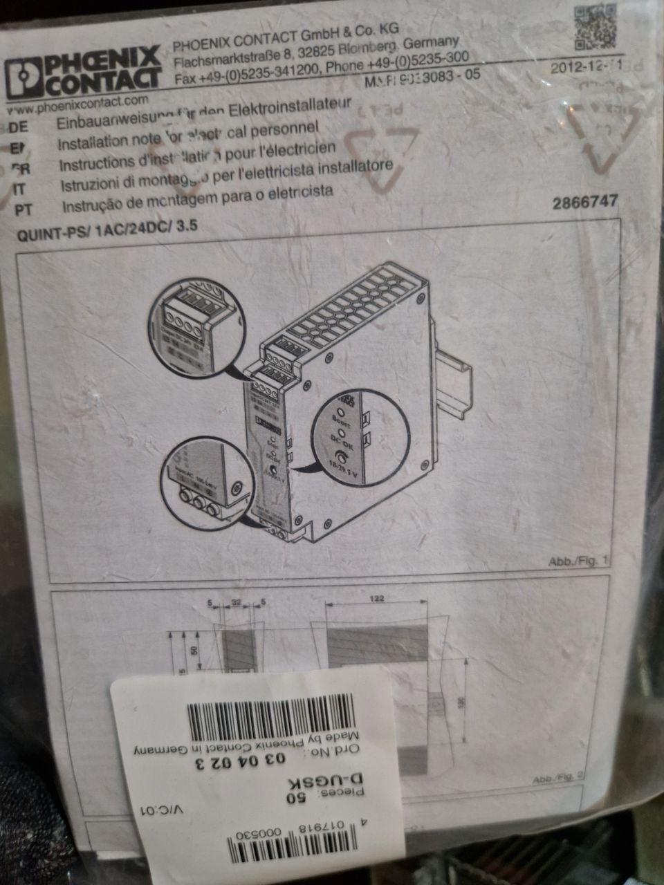 Tool kit for low-voltage distributions A20, uesa (Request price)