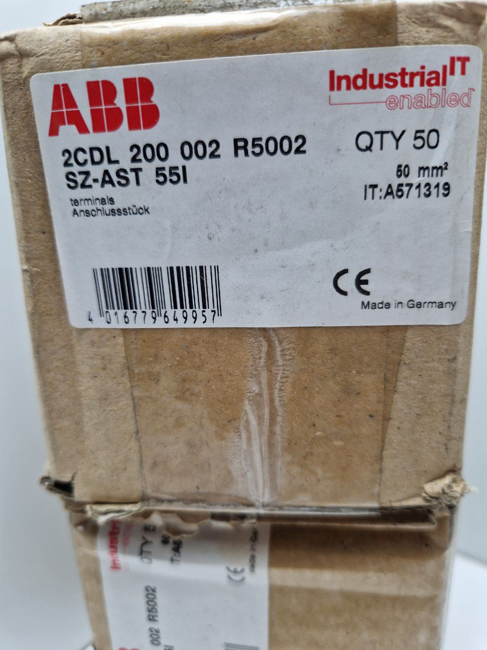 ABB 2CDL 200 002 R5002, SZ-AST 55I Terminal Connector