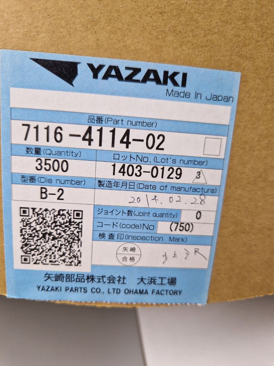 Automotive Connectors YAZAKI 7116-4114-02