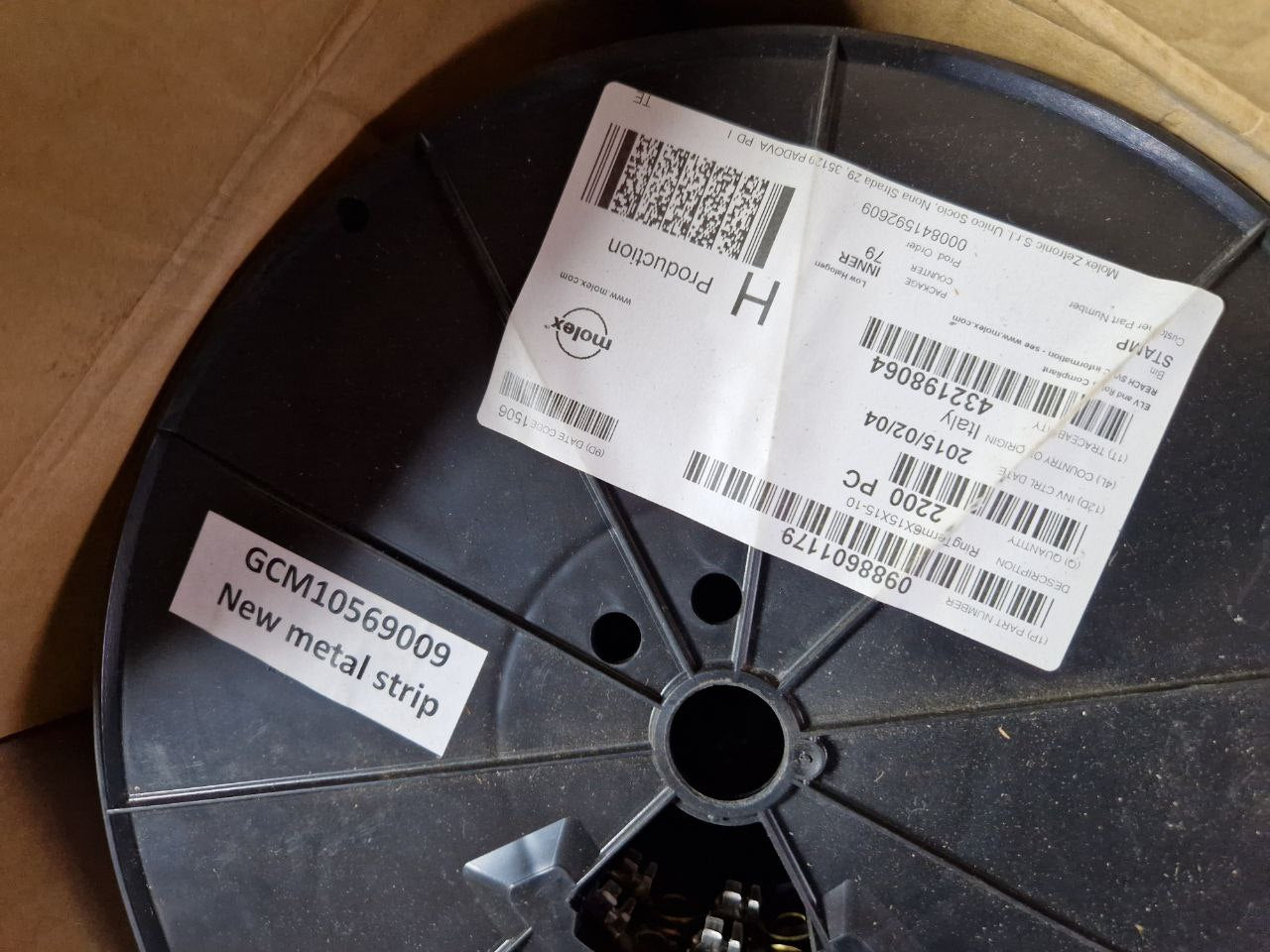 Molex Connector Terminals 0988601179, Ring Tongue Terminal Brass 27.5mm Pre-Tin Reel (Request price)