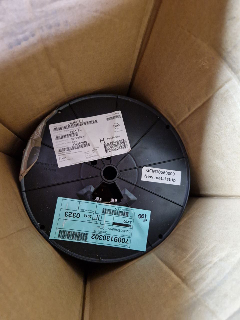Molex Connector Terminals 0988601179, Ring Tongue Terminal Brass 27.5mm Pre-Tin Reel (Request price)