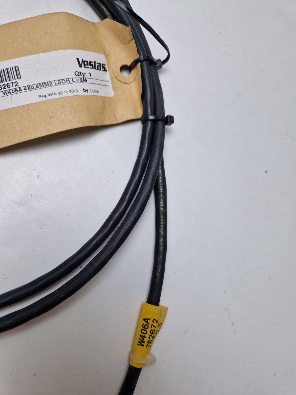 CABLE W406A 4X0,5MM2 LSOH L=2M, Item: Vestas 782672  (Request price)