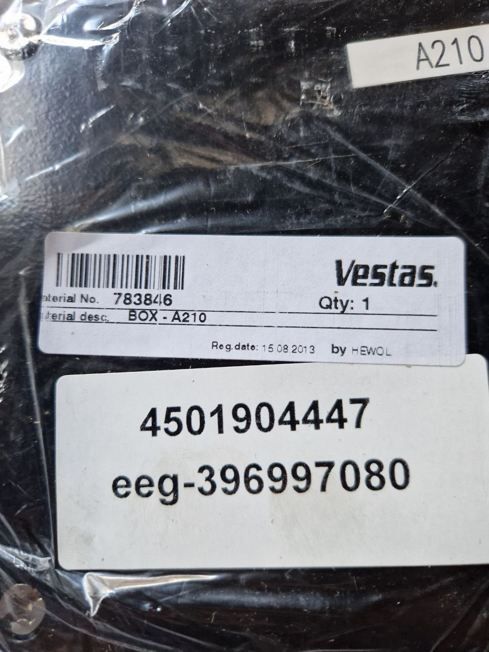 BOX - A210,  Item: Vestas 783846  (Request price)