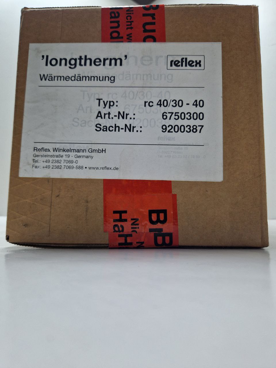 Reflex Longtherm thermal insulation rc40/30-40 (Request price)