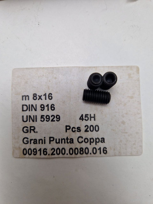 Cup head screws, M 8x16, DIN 916, UNI 5929 45H, 00916.200.0080.016  (Request price)