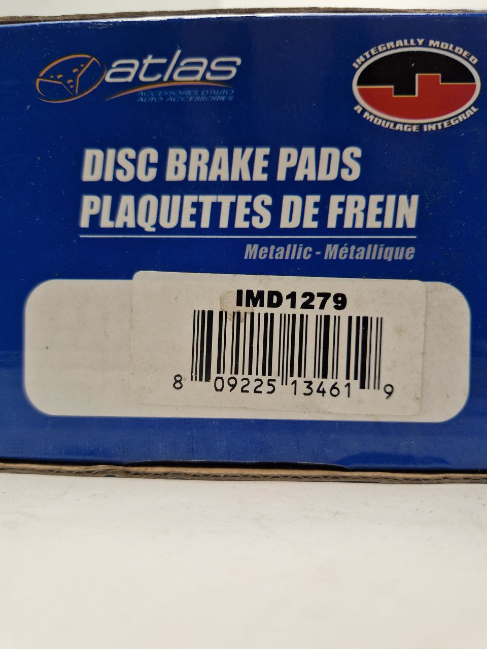 IMD 1279 DISC BRAKE PADS "ATLAS" INTEGRALLY MOLDED, 809225134619 (Request price)