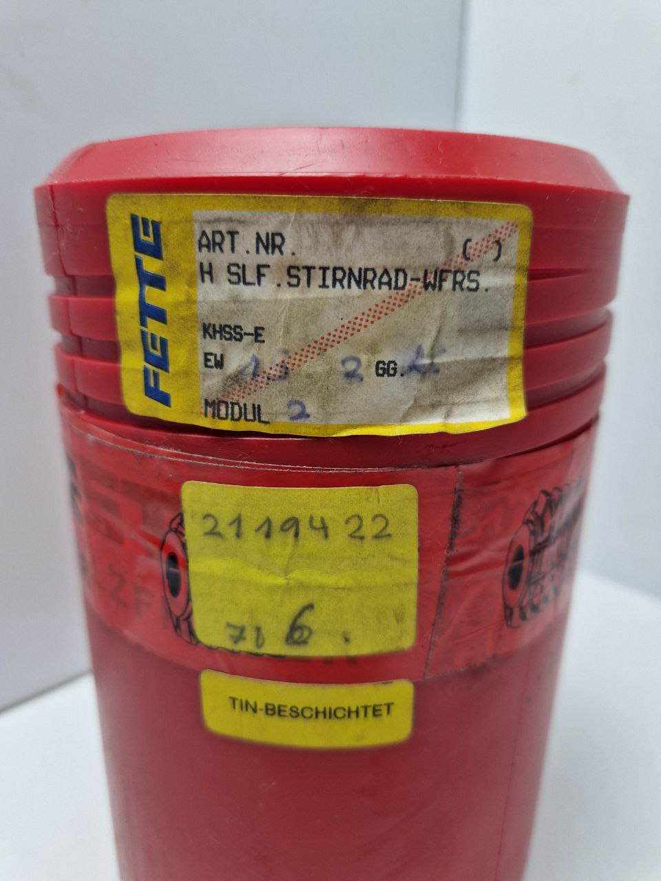 FETTE gear cutting tool 2119422 5 DIN 3968A m2 L2 E <15° Stg <3°4' pz 12,5844, U706  (Request price)