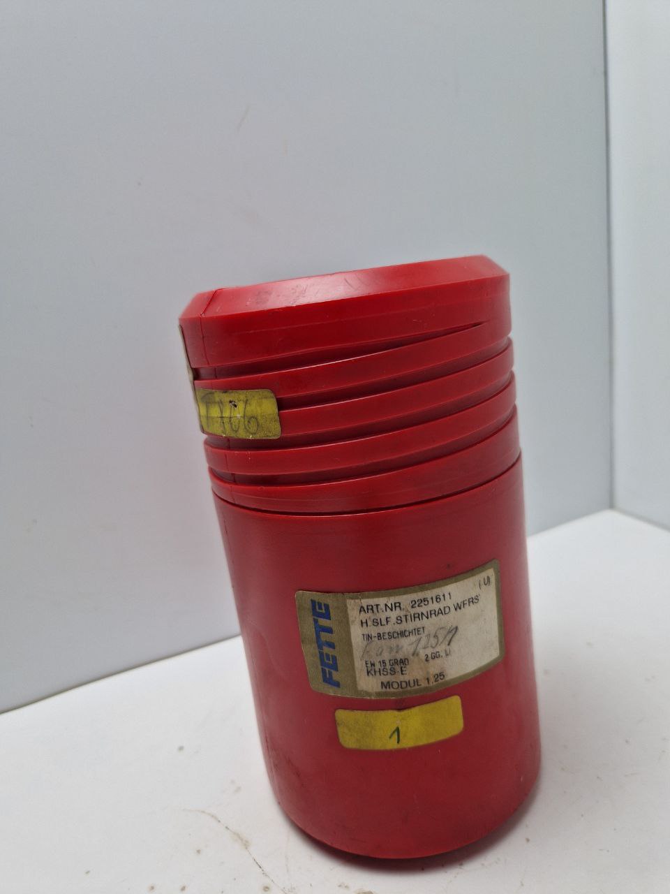 FETTE gear cutting tool 2251611 9, DIN 3968A 03 16020006, m1,25 L2 E <15° Stg <1°40' pz 7,8573, HN... (Request price)