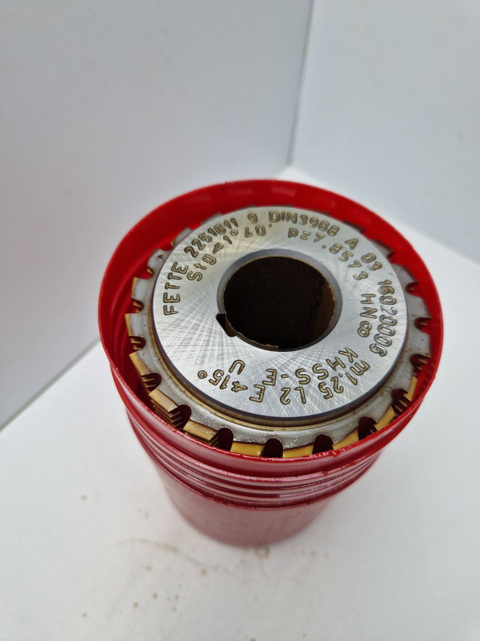 FETTE gear cutting tool 2251611 9, DIN 3968A 03 16020006, m1,25 L2 E <15° Stg <1°40' pz 7,8573, HN... (Request price)