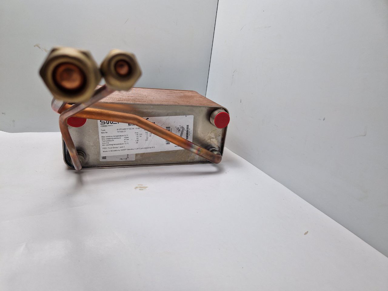 PLATE HEAT EXCHANGER 16KW VERTICAL SWEP DOVER vita, Type B10THx66/1P-SC-M/9.65+15.9+2x1" (Request price)